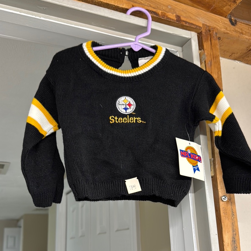 NWT Vintage NFL Kids Steelers Black Sweater